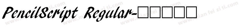 PencilScript Regular字体转换
